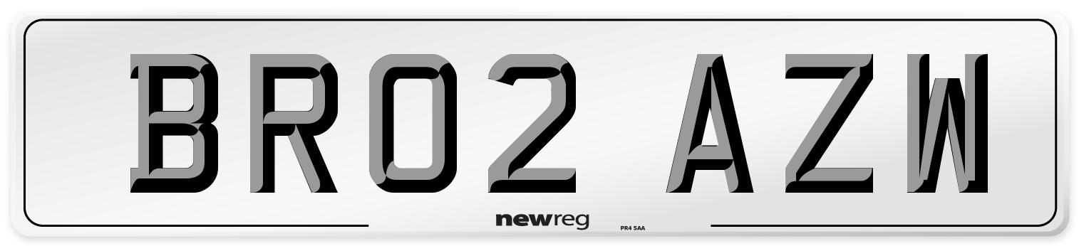 BR02 AZW Number Plate from New Reg